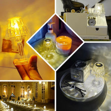 Mini Acrylic LED Desk Lamps Table Lamp Portable Crystal, Diwali (1 Pc / Small)