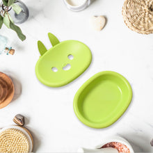 Soap Box Drain soap Box Cute Rabbit Shape Double soap Bowl Box Plastic Rack Storage Rack Bathroom Toilet Storage Box ,Sabudani