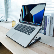 Laptop Cooler Cooling Pad with 2 Quiet Led Fans, Dual USB Ports, Portable Ultra Slim USB Powered 7 Heights Adjustable Laptop Stand for Gaming Laptop