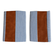 Pillow Covers, leather & cotton Cushion Covers (20 × 20 Inch / 1 Pair / 2 Pc)